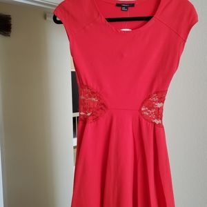 Red coral dress